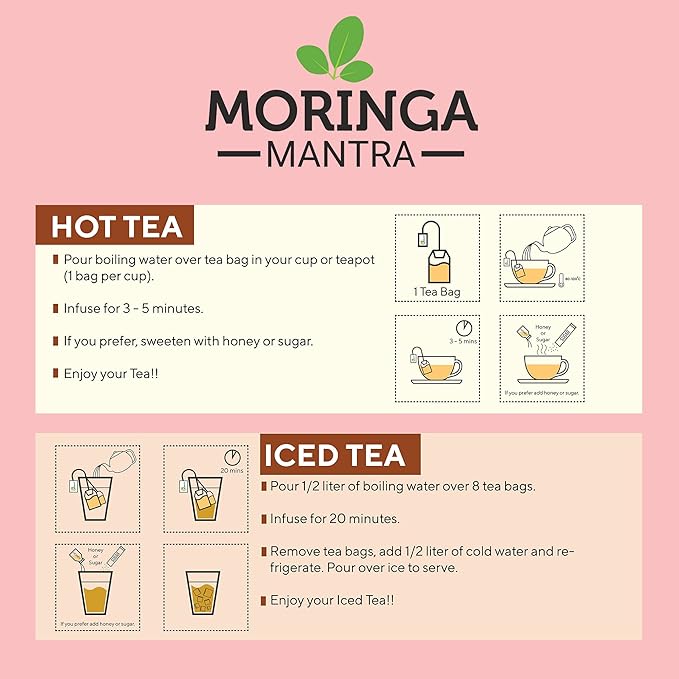 Moringa Mantra Moringa Lemon Ginger Herbal Tea Infusion