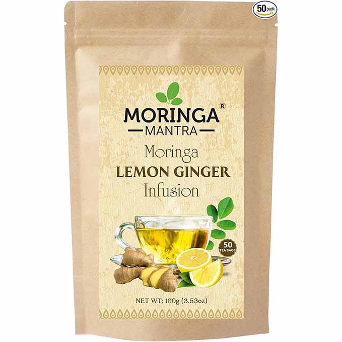 Moringa Mantra Moringa Lemon Ginger Herbal Tea Infusion